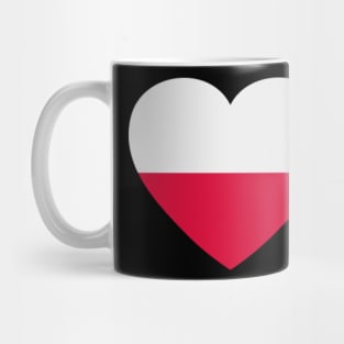 I Love Poland // Heart-Shaped Polish Flag Mug